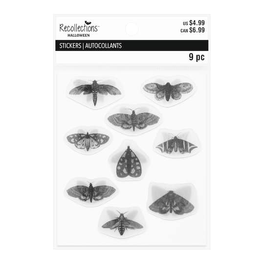 Black & White Moth Lenticular Stickers by Recollections™